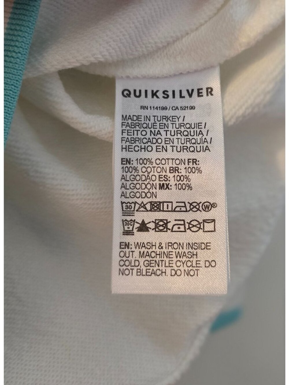 Stranger Things x Quiksilver Lenora Hills Surf Club White Half-Zip Sweatshirt M - Picture 7 of 8